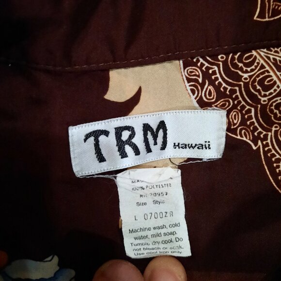 Vintage 70s Tori Richard Hawaii Large Tropical Short Sleeve Button Up Shirt - Picture 2 of 3